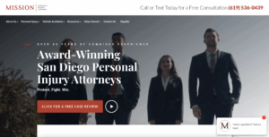 Mission Personal Injury Lawyers Website